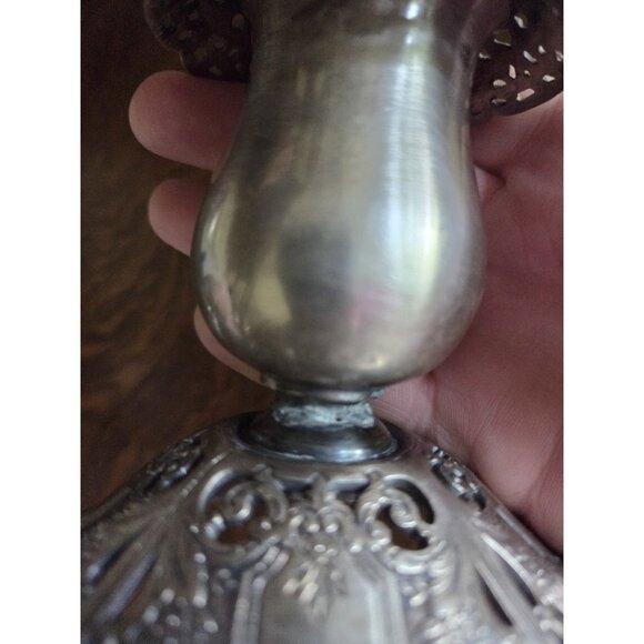 Vintage Filagree Silver Plate candle holder Stick patent No 72883 Hallmark - Picture 11 of 11